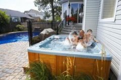 Hot tub covers are made from water-resistent materials.