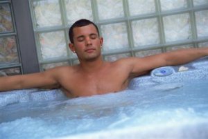 In-room Jacuzzis are a convenient way to relax when you're traveling.