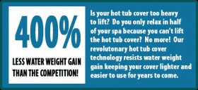 Lightweigh energy saving hot tub cover