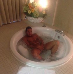 TOWIE's James Lock gets naked in a jacuzzi bath - 28 August 2014