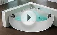 Beliani Corner Whirlpool - Bathtub - Waterfall - Colour