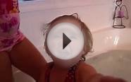 Kids Swimming in The Hot Tub - Baby Having Fun Splashing